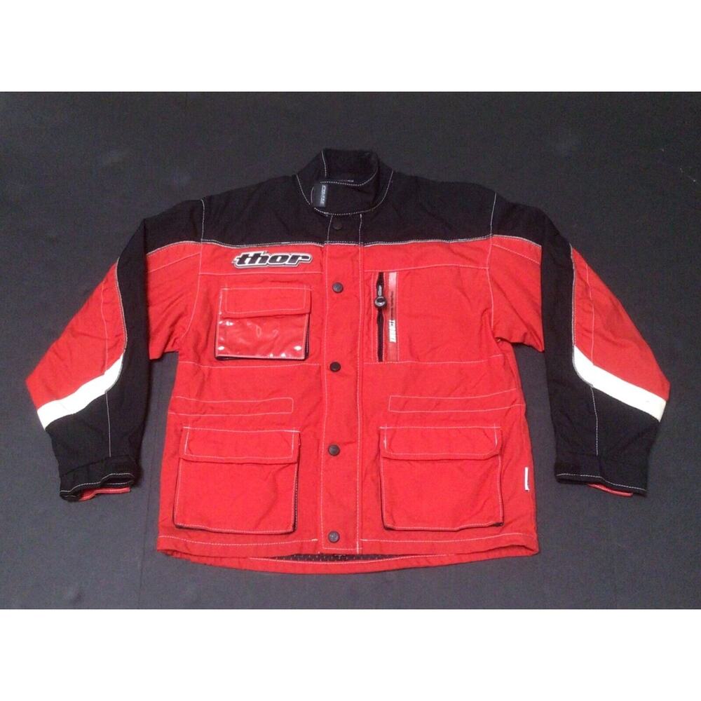 Thor MX Phase Motocross Youth Large Riding Jacket Red Black 936A